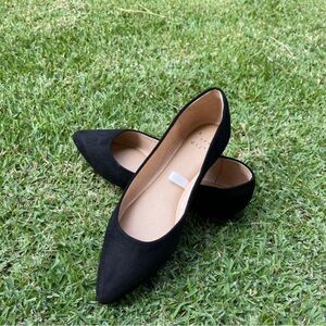 A New Day Women's Corinna Ballet Flats with Memory Foam Insole in Black Size 10